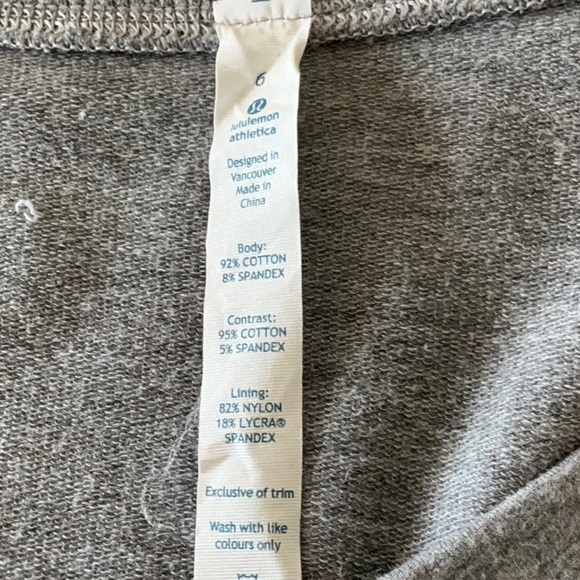 Lululemon Gray Sweatshirt V-neck size 6 - Picture 6 of 7